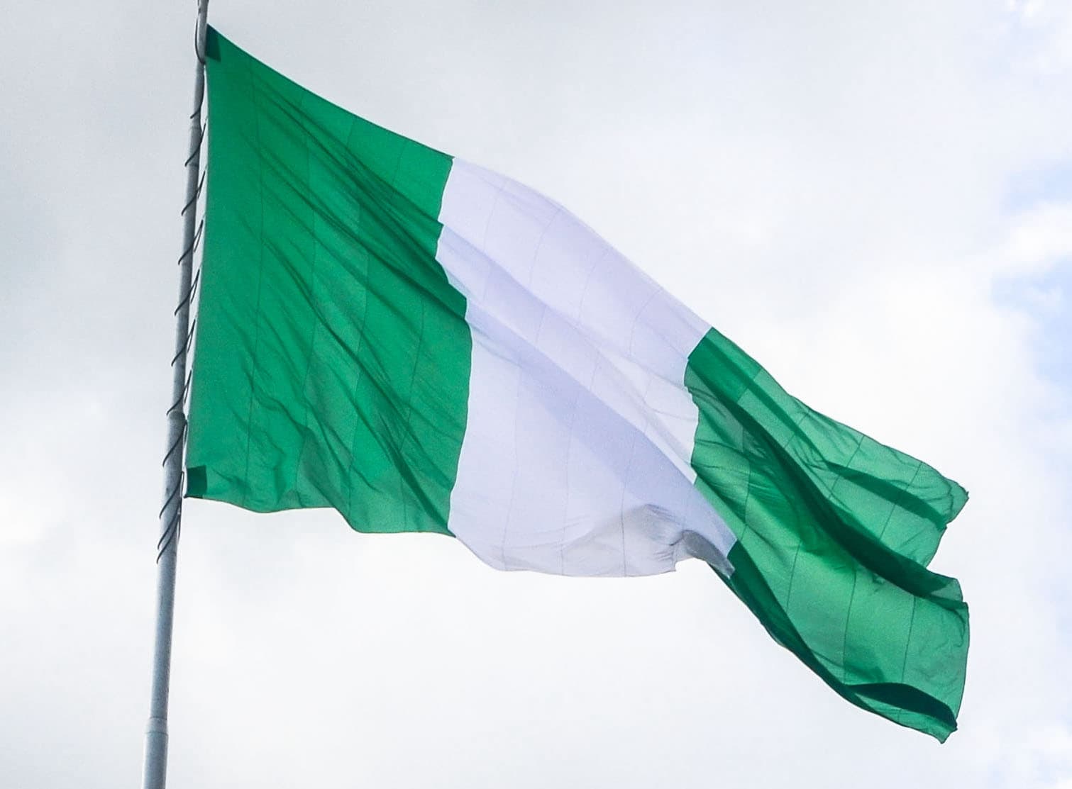 Nigerian flag flying